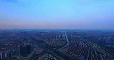 上海清晨城市天际线最新航拍视频的预览图